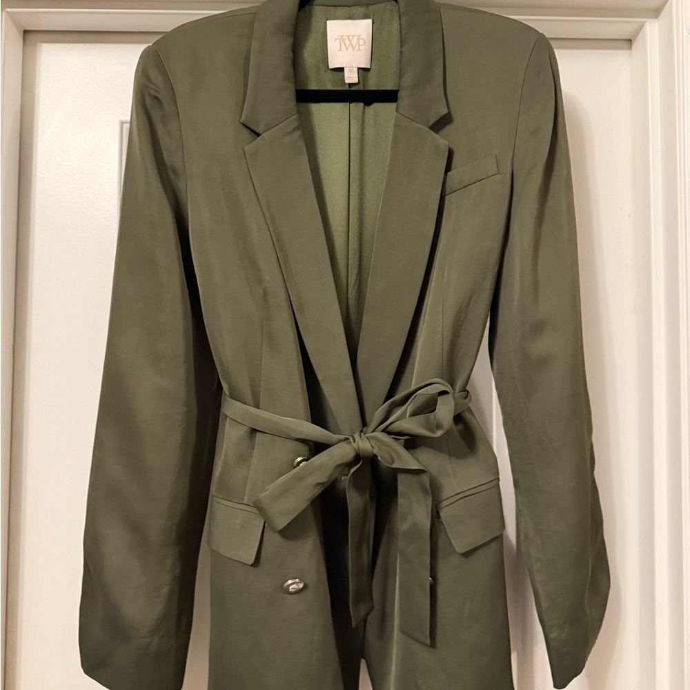 TWP Women's Green Belted Blazer